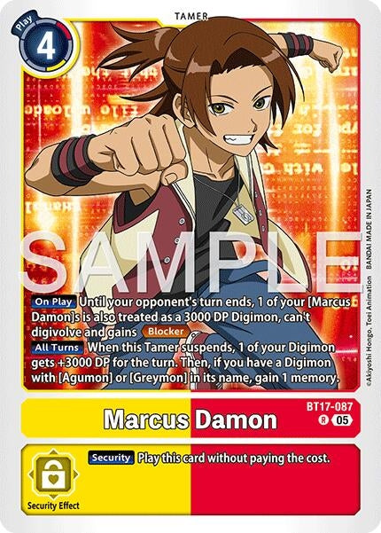 Image for Marcus Damon - BT17-087 (Reprint) (BT17-087 R) (Advanced Booster Digimon Generation) (AD-01) - Digimon Card Game