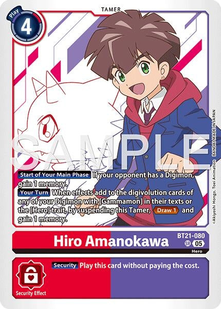 Image for Hiro Amanokawa - BT21-080 (Reprint) (BT21-080 SR) (Advanced Booster Digimon Generation) - Digimon Card Game