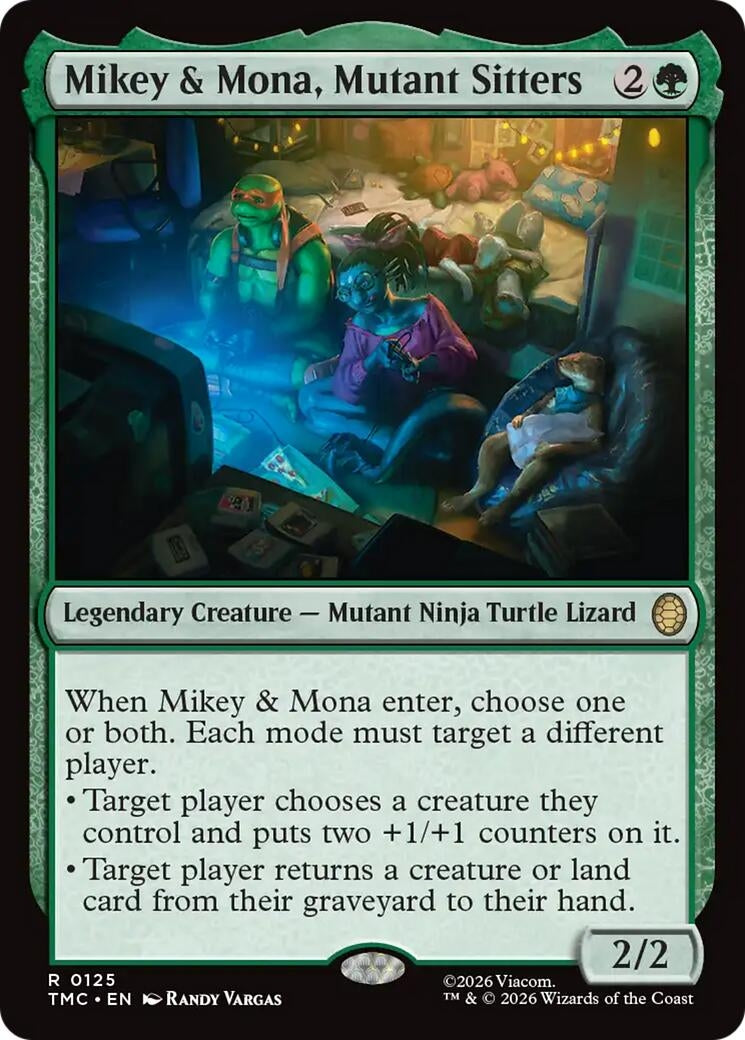Image for Mikey & Mona, Mutant Sitters (125) (Teenage Mutant Ninja Turtles) - Magic: The Gathering