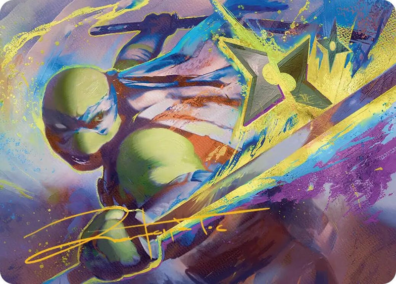 Image for Leonardo's Technique Art Card (Gold-Stamped Signature) (2) (Teenage Mutant Ninja Turtles) - Magic: The Gathering