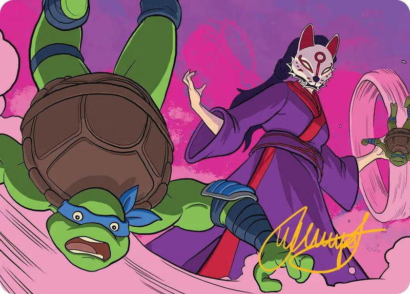 Image for Kitsune's Technique Art Card (Gold-Stamped Signature) (24) (Teenage Mutant Ninja Turtles) - Magic: The Gathering