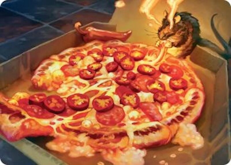 Image for Spicy Oatmeal Pizza Art Card (11) (Teenage Mutant Ninja Turtles) - Magic: The Gathering
