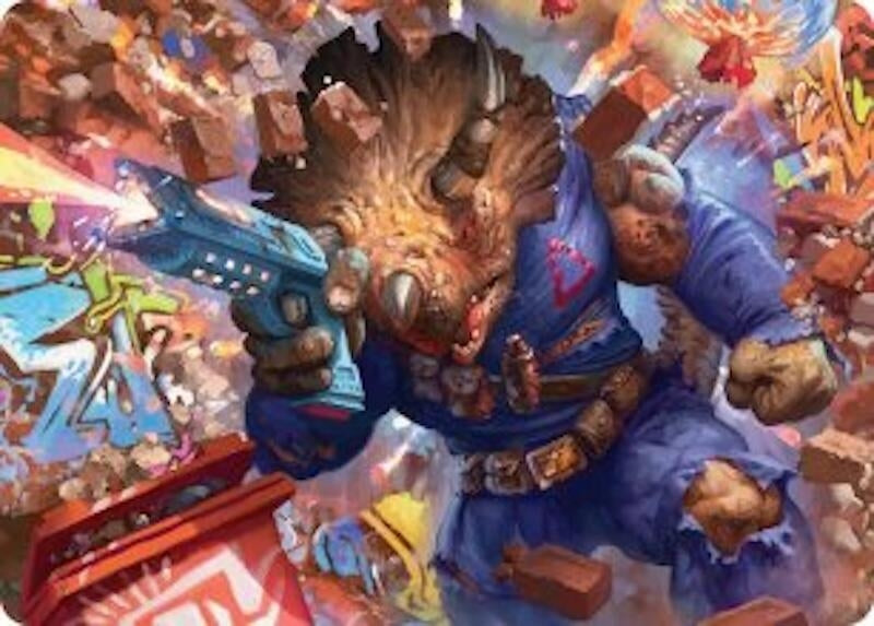 Image for Zog, Triceraton Castaway Art Card (12) (Teenage Mutant Ninja Turtles) - Magic: The Gathering