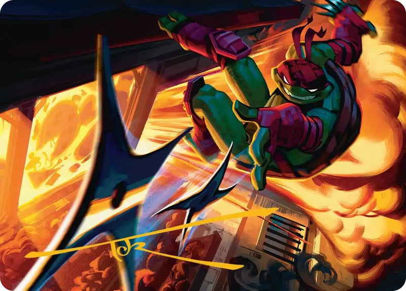 Image for Storm of Steel Art Card (Gold-Stamped Signature) (48) (Teenage Mutant Ninja Turtles) - Magic: The Gathering