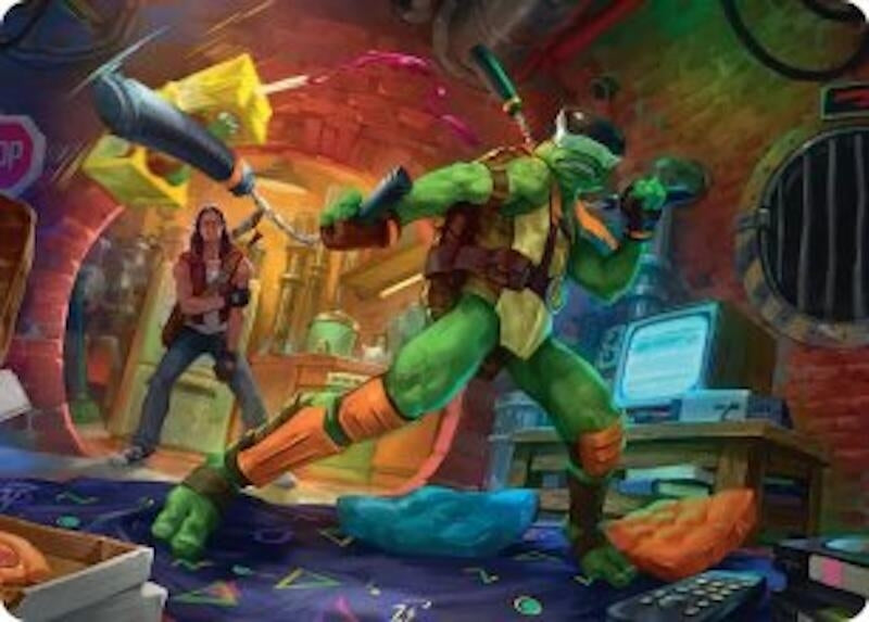 Image for Michelangelo, Game Master Art Card (13) (Teenage Mutant Ninja Turtles) - Magic: The Gathering