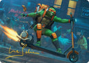 Image for Michelangelo, On the Scene Art Card (Gold-Stamped Signature) (49) (Teenage Mutant Ninja Turtles) - Magic: The Gathering