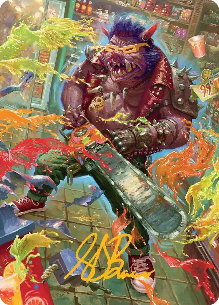 Image for Bebop, Porcine Punk Art Card (Gold-Stamped Signature) (52) (Teenage Mutant Ninja Turtles) - Magic: The Gathering