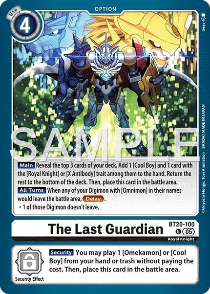 Image for The Last Guardian (Reprint) (BT20-100 U) (Advanced Booster Digimon Generation) - Digimon Card Game