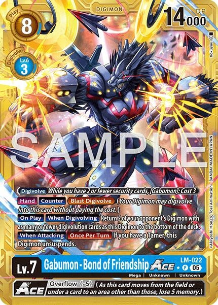 Image for Gabumon - Bond of Friendship ACE (Gold Border) (LM-022 P) (Advanced Booster Digimon Generation) (AD-01) - Digimon Card Game