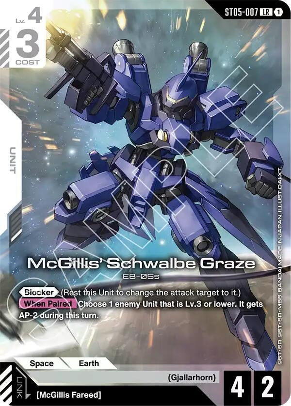 Image for McGillis' Schwalbe Graze (Premium Card Collection Gundam Assemble) (ST05-007) (Gundam Promotional Cards) - Gundam Card Game