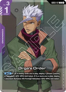 Image for Orga's Order (Premium Card Collection Gundam Assemble) (GD03-117) (Gundam Promotional Cards) - Gundam Card Game