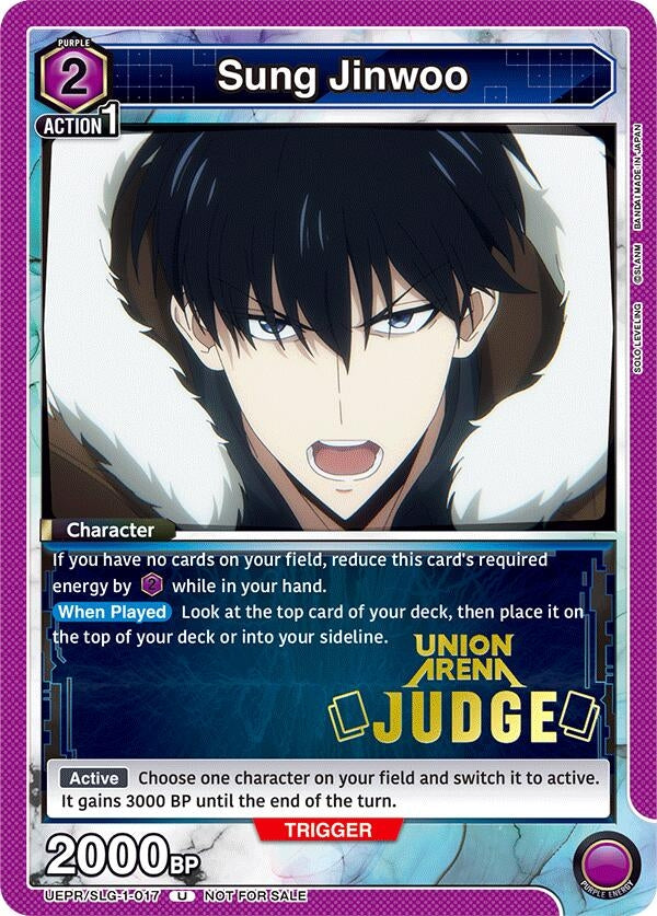 Image for Sung Jinwoo (017) (Judge) (UEPR/SLG-1-017) (Union Arena Promotion Cards) - Union Arena