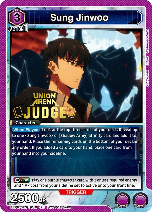 Image for Sung Jinwoo (018) (Judge) (UEPR/SLG-1-018) (Union Arena Promotion Cards) - Union Arena