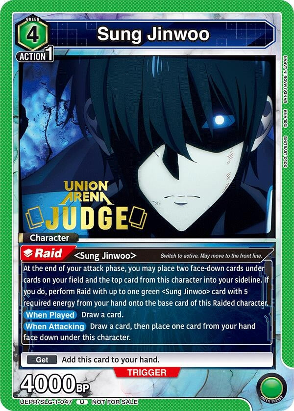 Image for Sung Jinwoo (047) (Judge) (UEPR/SLG-1-047) (Union Arena Promotion Cards) - Union Arena