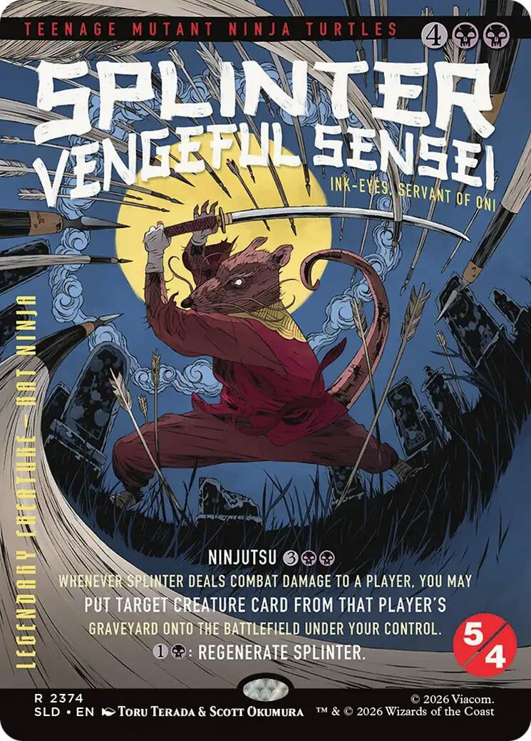 Image for Splinter, Vengeful Sensei - Ink-Eyes, Servant of Oni (2374) (Secret Lair Drop Series) - Magic: The Gathering