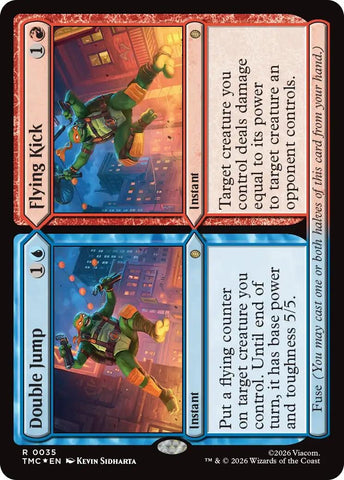 Image for Double Jump // Flying Kick (Surge Foil) (35) (Teenage Mutant Ninja Turtles) - Magic: The Gathering