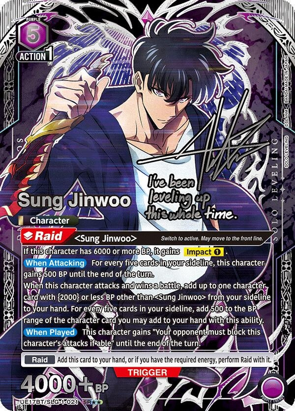 Image for Sung Jinwoo (021) (SR**) (UE17BT/SLG-1-021) (UE17BT: SOLO LEVELING) - Union Arena