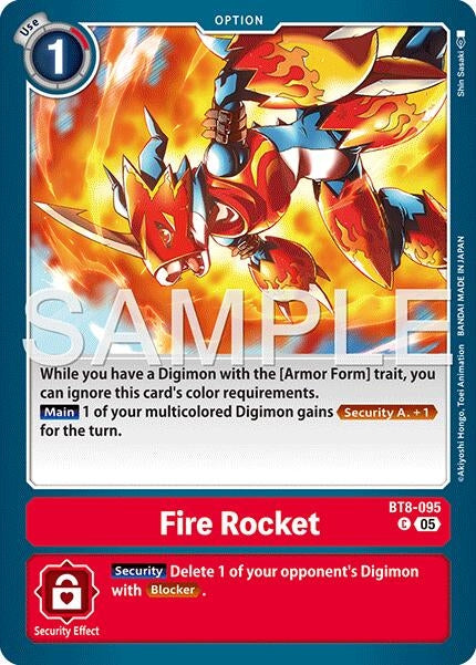 Image for Fire Rocket (Reprint) (BT8-095 C) (Advanced Booster Digimon Generation) (AD-01) - Digimon Card Game