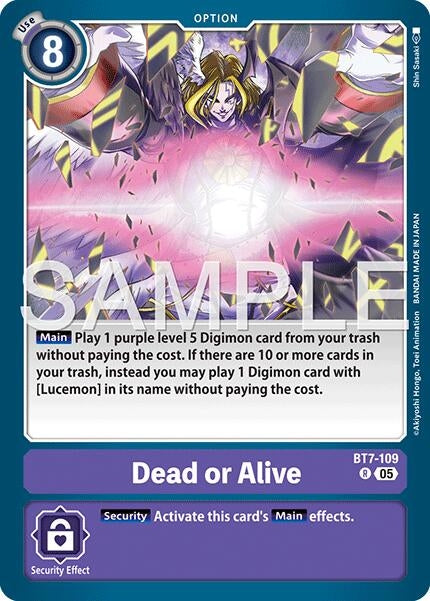 Image for Dead or Alive (Reprint) (BT7-109 R) (Advanced Booster Digimon Generation) - Digimon Card Game