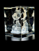 Alien vs Predator Diorama 3D Crystal Engraving – Large Sci-Fi Horror Laser Crystal Display