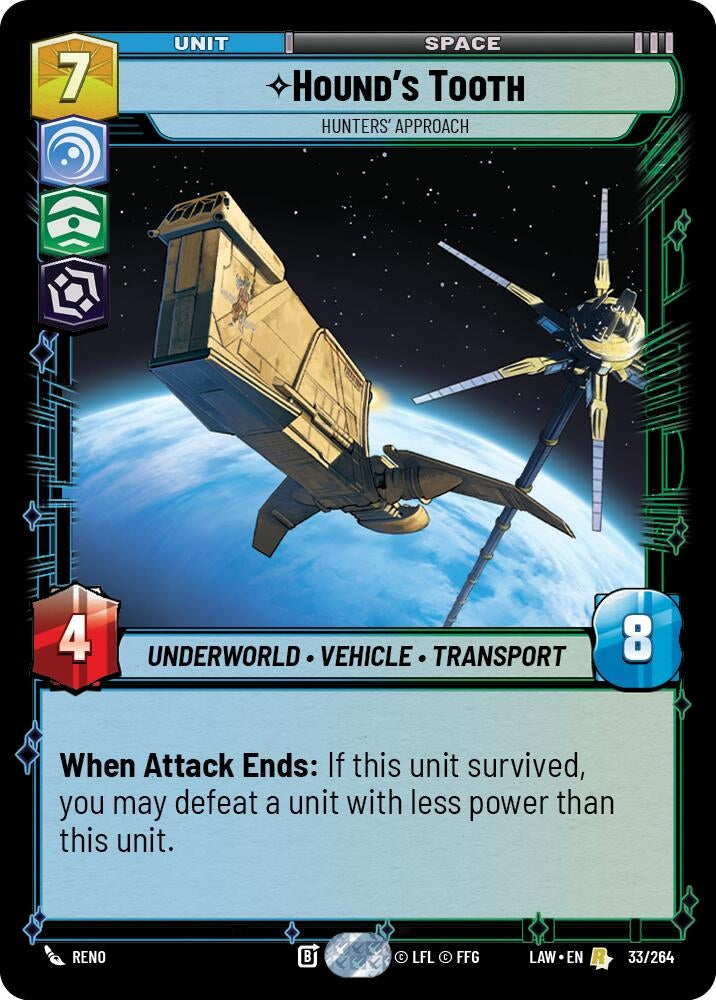 Image for Hound's Tooth - Hunters' Approach (33/264) (A Lawless Time) - Star Wars: Unlimited