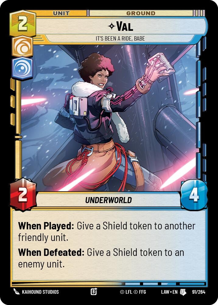 Image for Val - It's Been a Ride, Babe (91/264) (A Lawless Time) - Star Wars: Unlimited