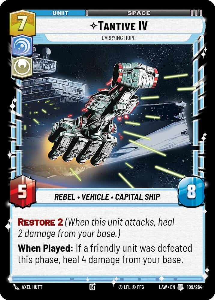 Image for Tantive IV - Carrying Hope (109/264) (A Lawless Time) - Star Wars: Unlimited
