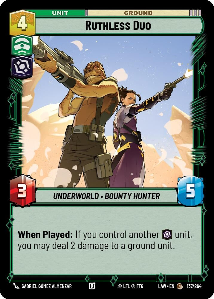 Image for Ruthless Duo (137/264) (A Lawless Time) - Star Wars: Unlimited