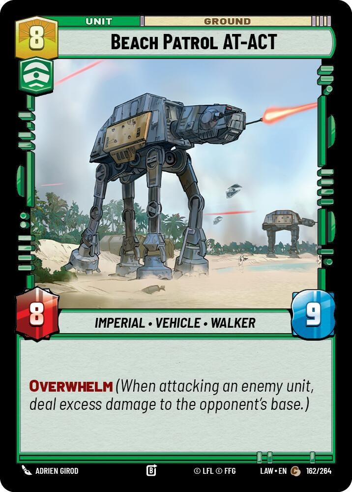 Image for Beach Patrol AT-ACT (162/264) (A Lawless Time) - Star Wars: Unlimited