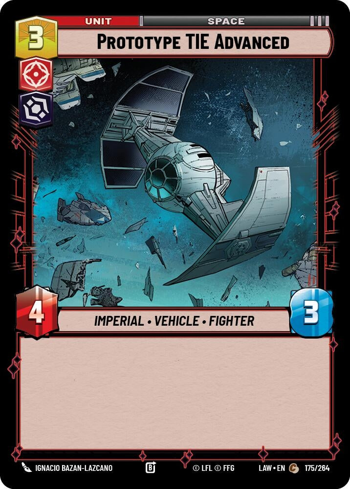 Image for Prototype TIE Advanced (175/264) (A Lawless Time) - Star Wars: Unlimited