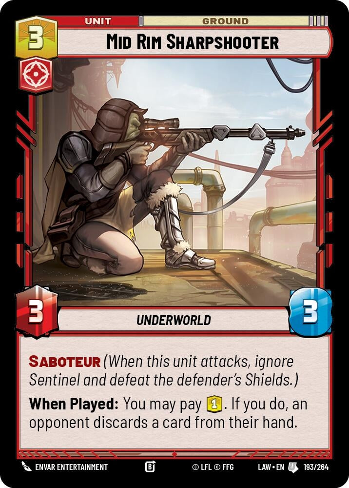Image for Mid Rim Sharpshooter (193/264) (A Lawless Time) - Star Wars: Unlimited