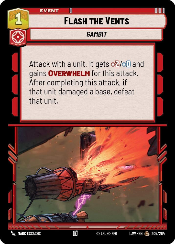 Image for Flash the Vents (205/264) (A Lawless Time) - Star Wars: Unlimited