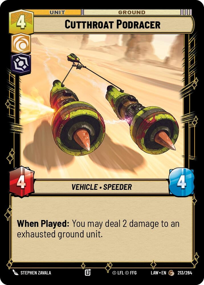 Image for Cutthroat Podracer (213/264) (A Lawless Time) - Star Wars: Unlimited