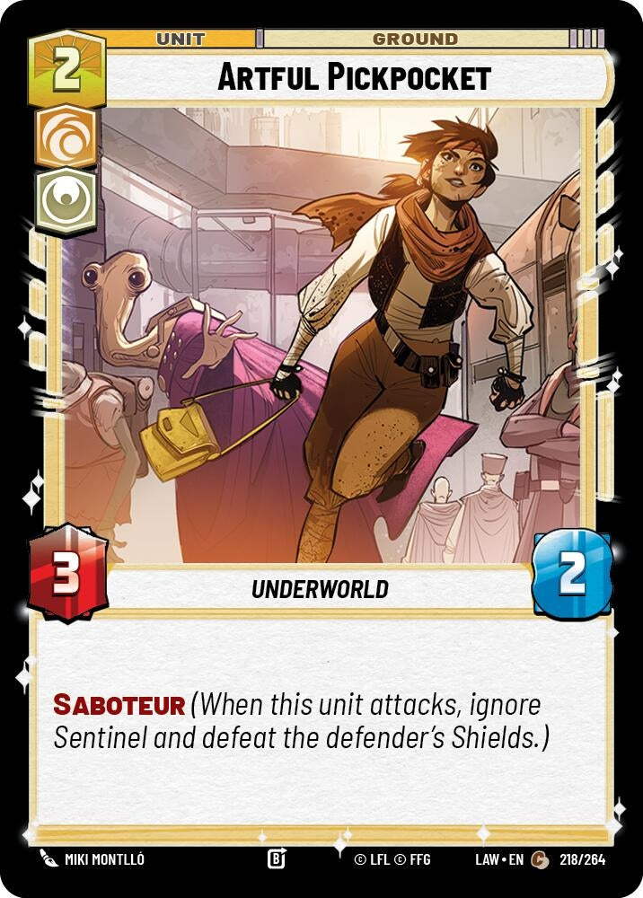 Image for Artful Pickpocket (218/264) (A Lawless Time) - Star Wars: Unlimited