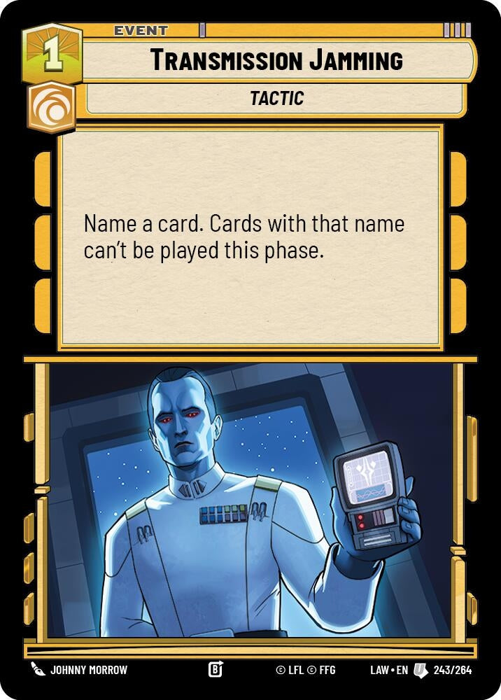 Image for Transmission Jamming (243/264) (A Lawless Time) - Star Wars: Unlimited