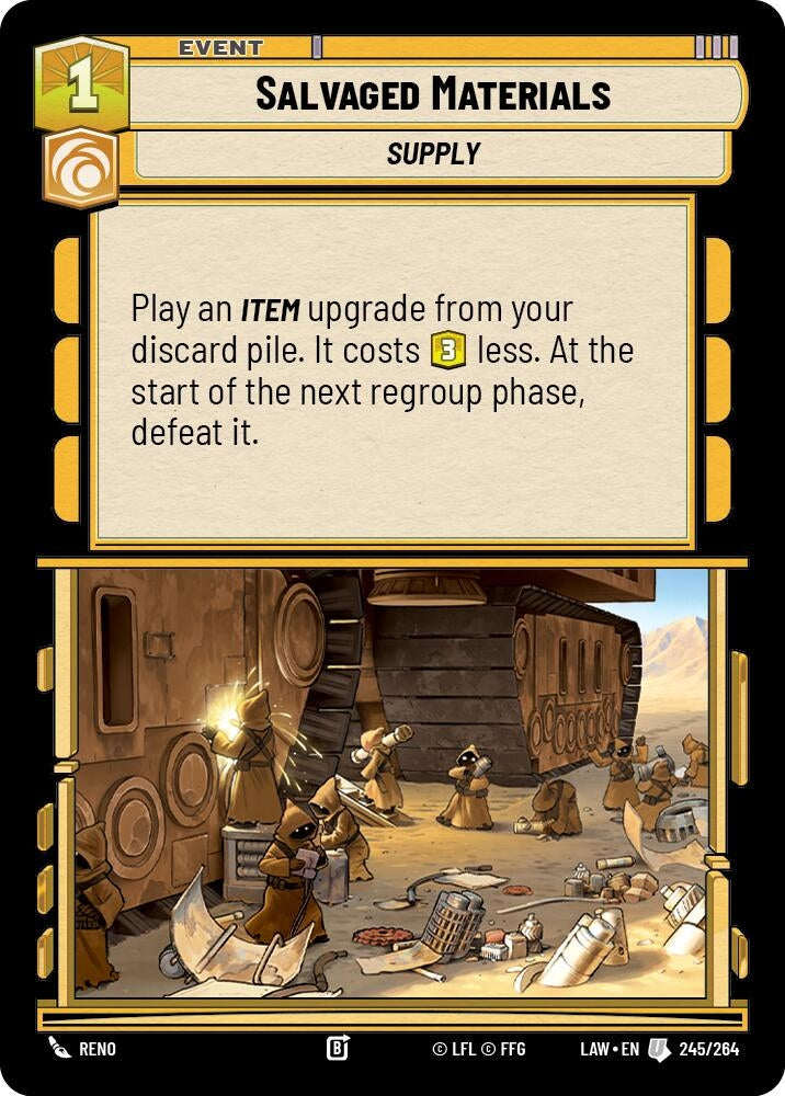 Image for Salvaged Materials (245/264) (A Lawless Time) - Star Wars: Unlimited