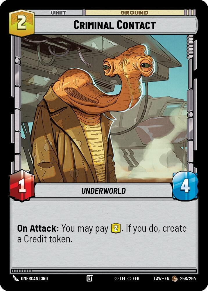 Image for Criminal Contact (258/264) (A Lawless Time) - Star Wars: Unlimited