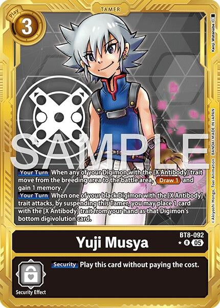 Image for Yuji Musya (Gold Border) (BT8-092 R) (Advanced Booster Digimon Generation) - Digimon Card Game