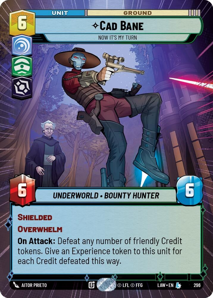 Image for Cade Bane - Now It's My Turn (Hyperspace) (296) (A Lawless Time) - Star Wars: Unlimited
