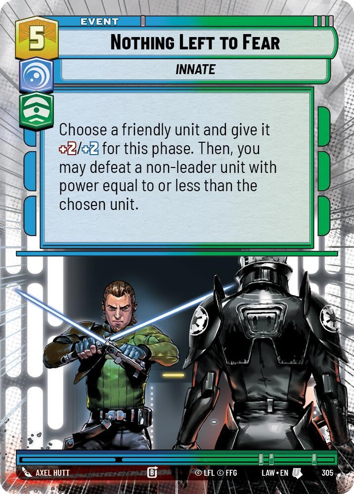 Image for Nothing Left to Fear (Hyperspace) (305) (A Lawless Time) - Star Wars: Unlimited