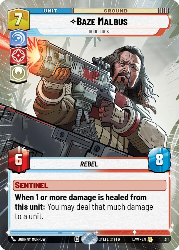 Image for Baze Malbus - Good Luck (Hyperspace) (311) (A Lawless Time) - Star Wars: Unlimited