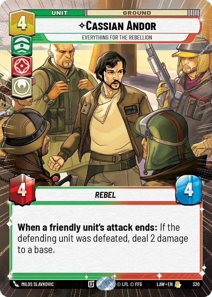 Image for Cassian Andor - Everything for the Rebellion (Hyperspace) (320) (A Lawless Time) - Star Wars: Unlimited