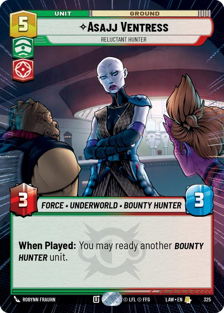 Image for Asajj Ventress - Reluctant Hunter (Hyperspace) (325) (A Lawless Time) - Star Wars: Unlimited