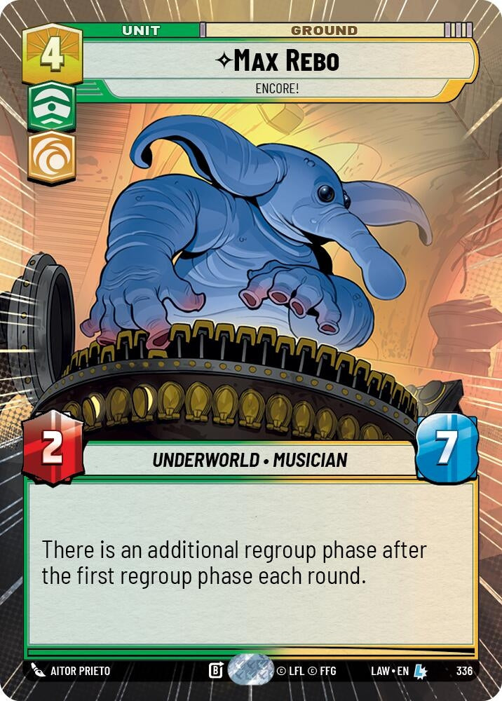 Image for Max Rebo - Encore! (Hyperspace) (336) (A Lawless Time) - Star Wars: Unlimited