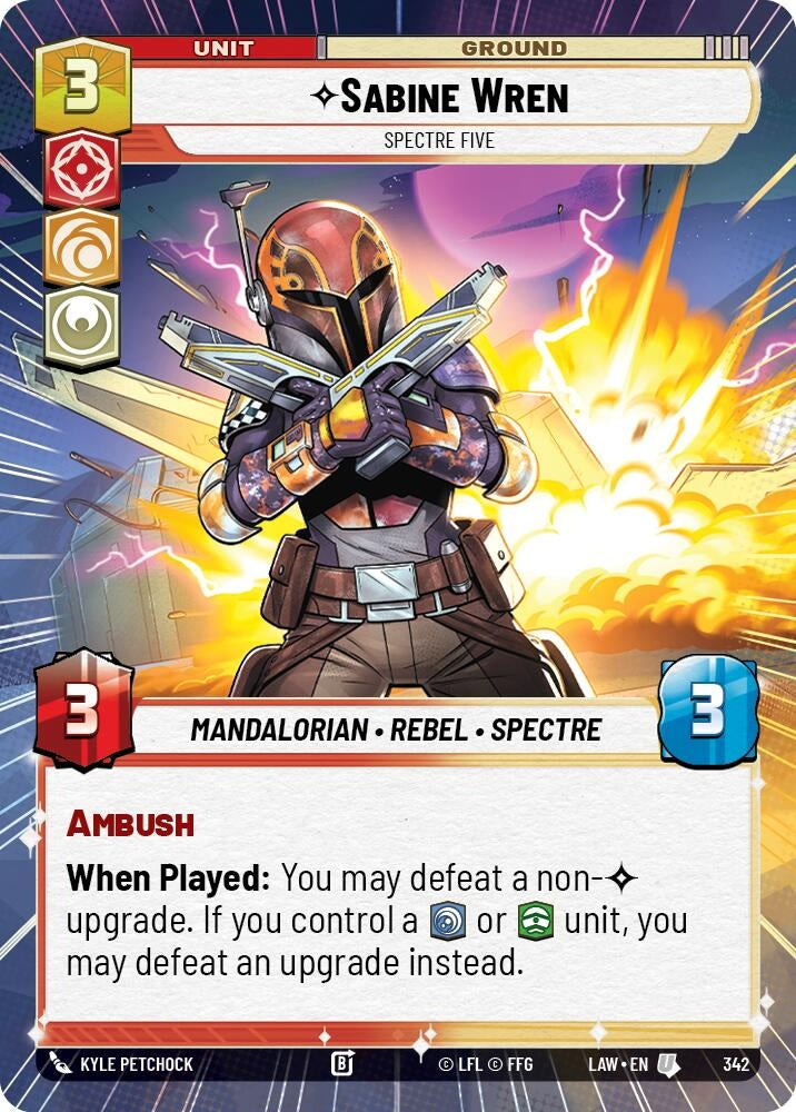 Image for Sabine Wren - Spectre Five (Hyperspace) (342) (A Lawless Time) - Star Wars: Unlimited