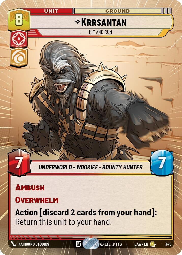 Image for Krrsantan - Hit and Run (Hyperspace) (348) (A Lawless Time) - Star Wars: Unlimited