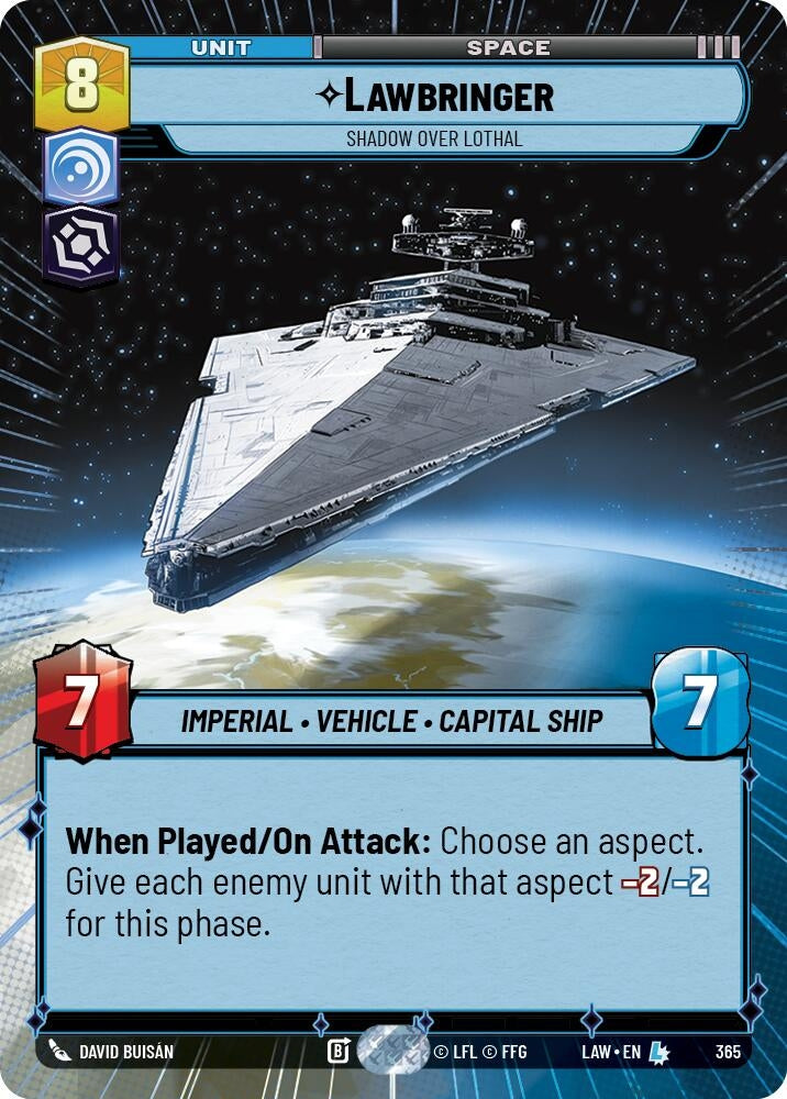 Image for Lawbringer - Shadow Over Lothal (Hyperspace) (365) (A Lawless Time) - Star Wars: Unlimited