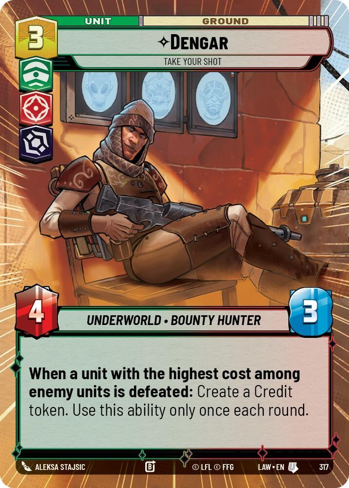 Image for Dengar - Take Your Shot (Hyperspace) (317) (A Lawless Time) - Star Wars: Unlimited