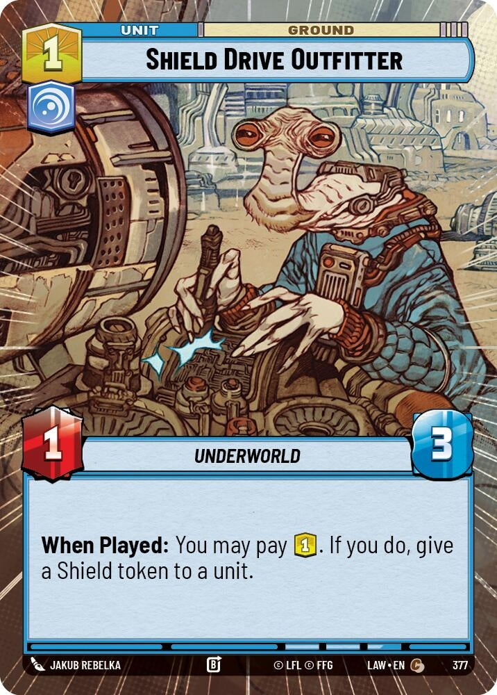 Image for Shield Drive Outfitter (Hyperspace) (377) (A Lawless Time) - Star Wars: Unlimited