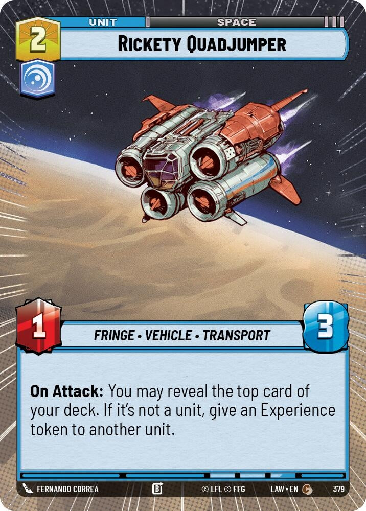 Image for Rickety Quadjumper (Hyperspace) (379) (A Lawless Time) - Star Wars: Unlimited
